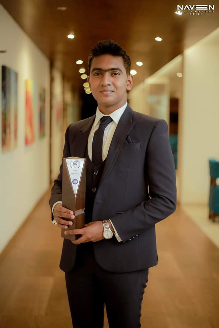 Awarded as the Youngest Audio Engineer in Sri Lanka at The Sri Lankas Top 100 Awards Ceremony 2021.